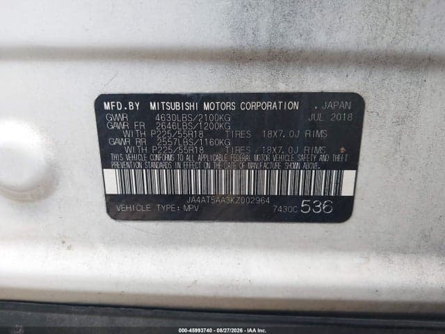 2019 MITSUBISHI ECLIPSE CROSS SE 9