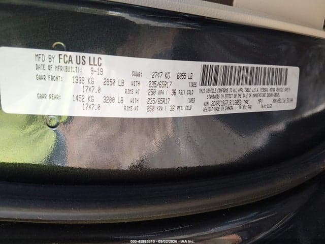 2020 CHRYSLER PACIFICA TOURING L 9