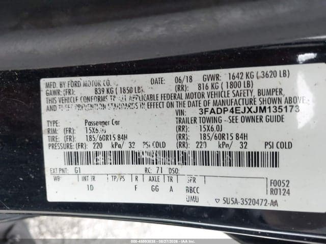2018 FORD FIESTA SE 9