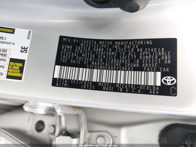 2024 TOYOTA COROLLA LE 9
