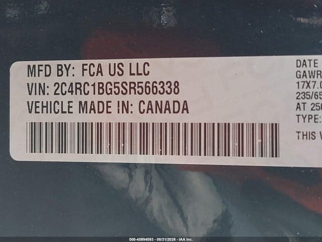 2025 CHRYSLER PACIFICA SELECT 9