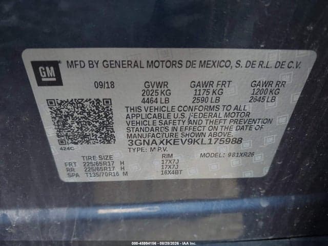 2019 CHEVROLET EQUINOX LT 9