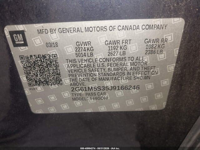 2018 CADILLAC XTS LUXURY 9