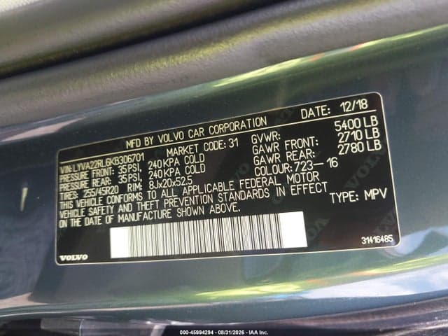 2019 VOLVO XC60 T6 INSCRIPTION 9