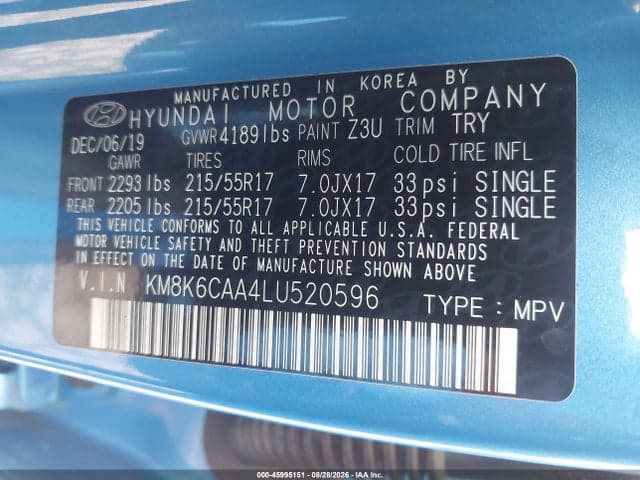2020 HYUNDAI KONA SEL PLUS 9