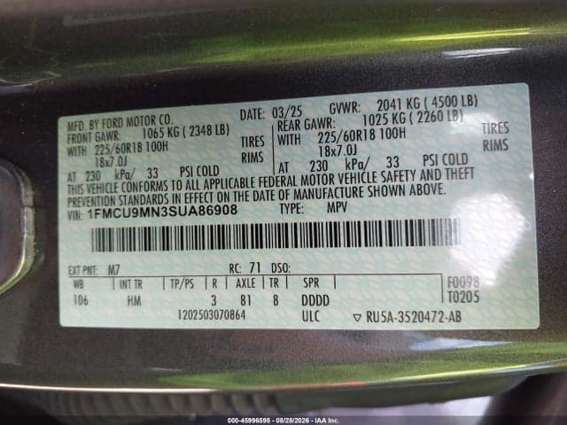 2025 FORD ESCAPE ST-LINE 9