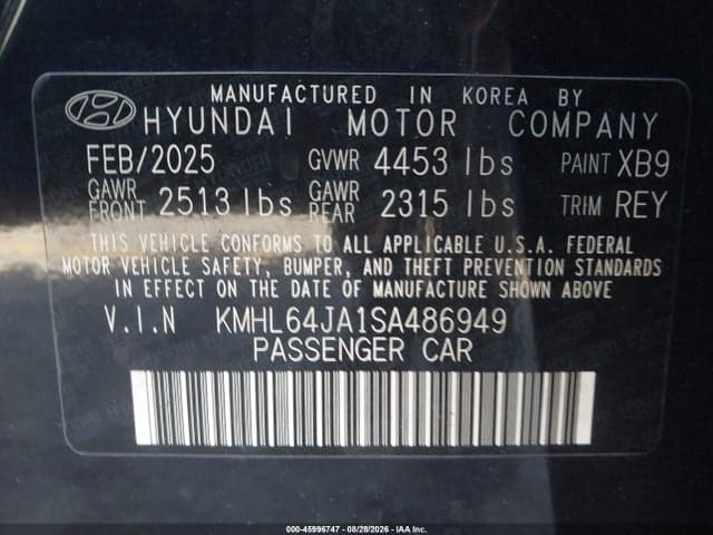2025 HYUNDAI SONATA SEL 9