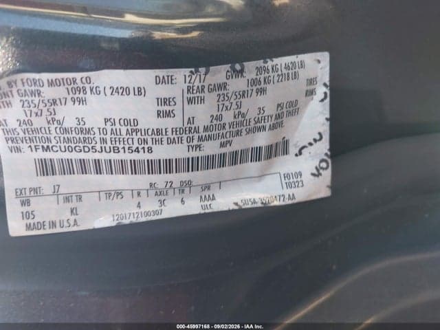 2018 FORD ESCAPE SE 9