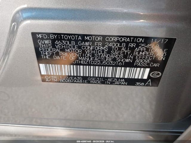 2018 LEXUS IS 350 9