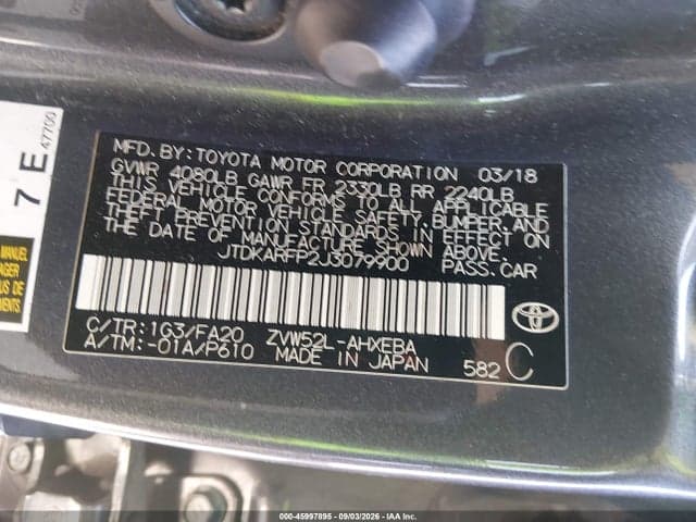 2018 TOYOTA PRIUS PRIME PLUS 9