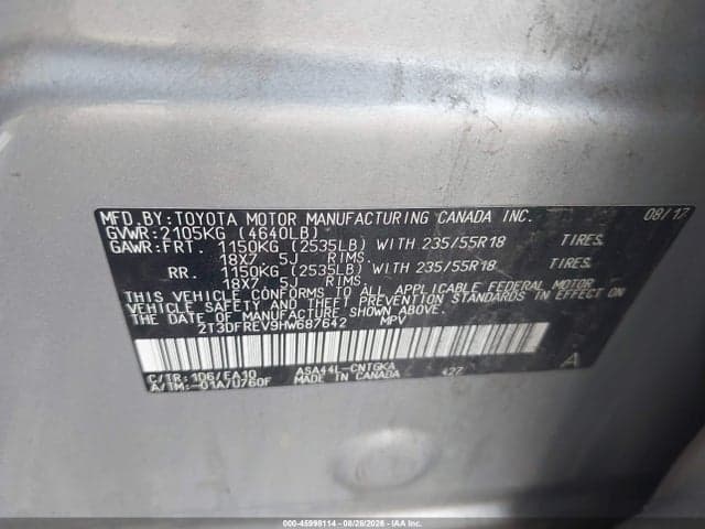 2017 TOYOTA RAV4 LIMITED 9