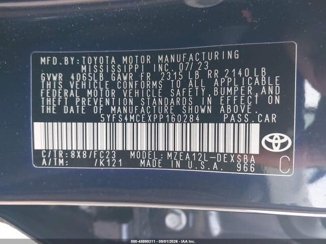 2023 TOYOTA COROLLA SE 9