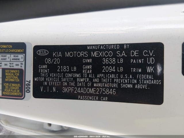 2021 KIA FORTE FE 9