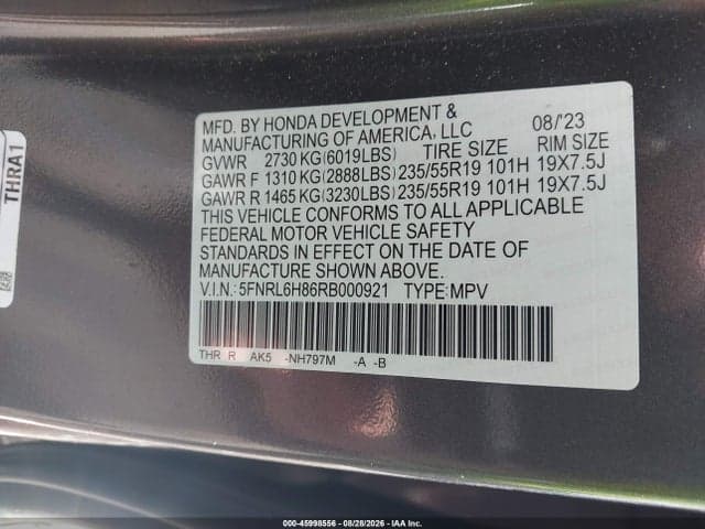 2024 HONDA ODYSSEY TOURING 9