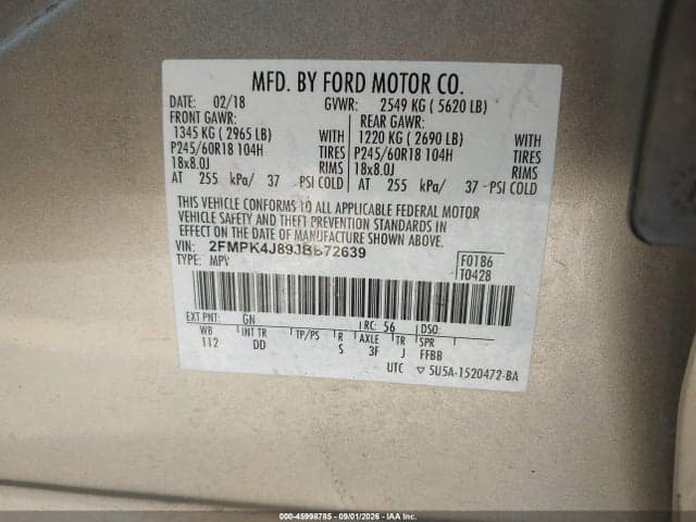 2018 FORD EDGE SEL 9