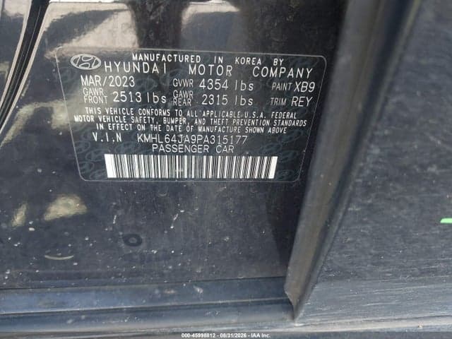 2023 HYUNDAI SONATA SEL 9
