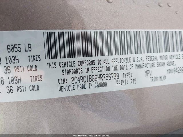2017 CHRYSLER PACIFICA TOURING-L 9
