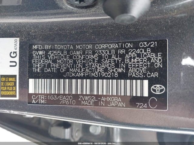 2021 TOYOTA PRIUS PRIME XLE 9