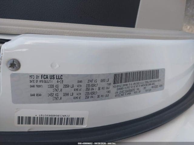 2019 CHRYSLER PACIFICA TOURING L 9