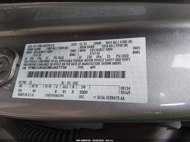 2021 FORD ESCAPE SE 9