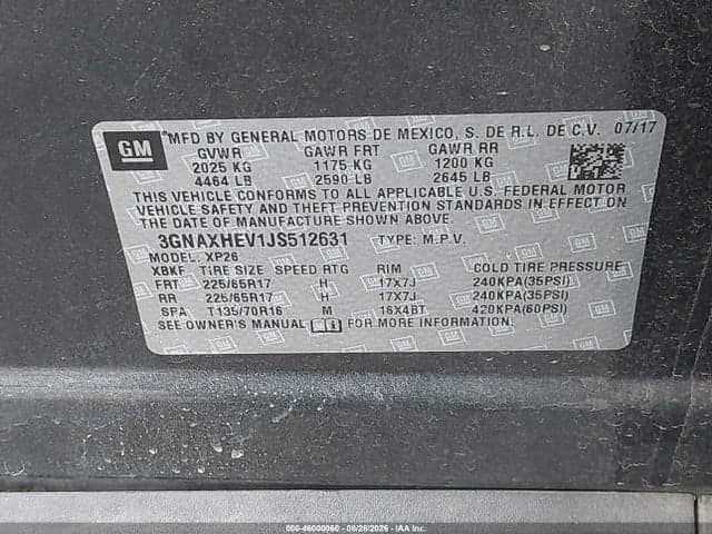 2018 CHEVROLET EQUINOX LS 9