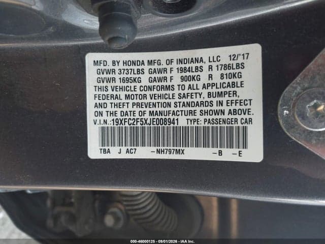 2018 HONDA CIVIC LX 9
