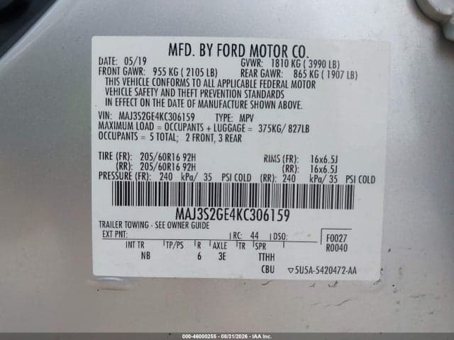 2019 FORD ECOSPORT SE 9