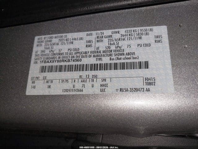 2024 FORD TRANSIT-350 PASSENGER VAN XL 9