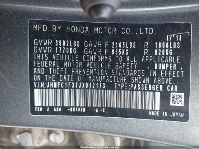 2018 HONDA CIVIC EX-T 9