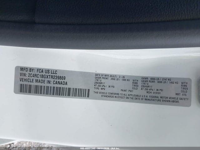 2026 CHRYSLER PACIFICA SELECT 9