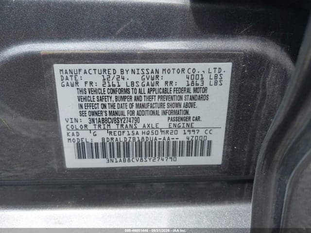 2025 NISSAN SENTRA SV 9