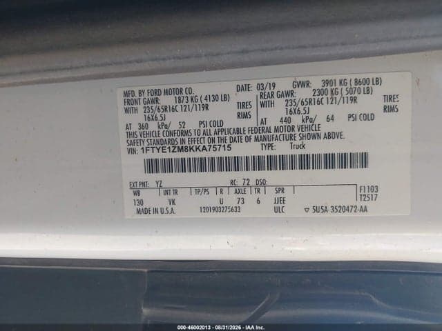 2019 FORD TRANSIT-150 9