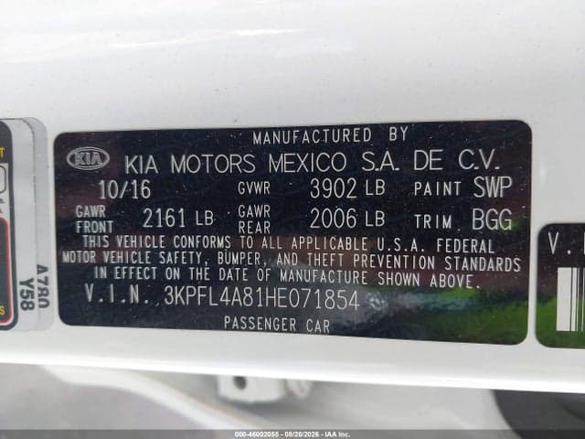 2017 KIA FORTE EX 9