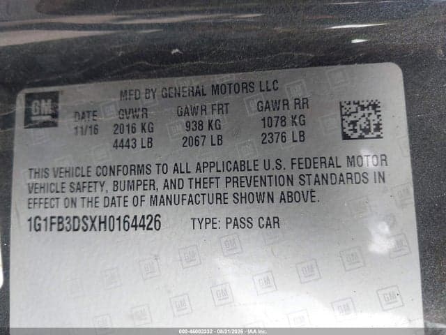 2017 CHEVROLET CAMARO 1LT 9