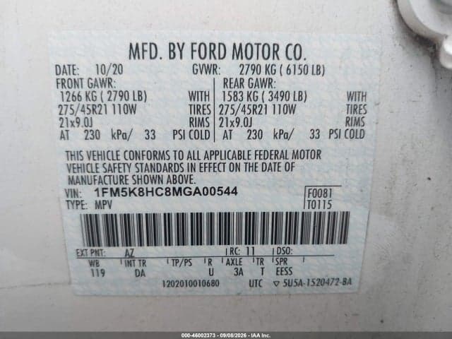 2021 FORD EXPLORER PLATINUM 9