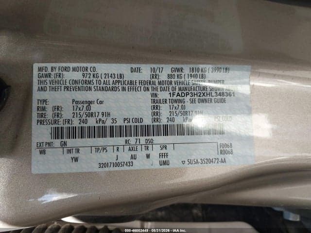 2017 FORD FOCUS SEL 9
