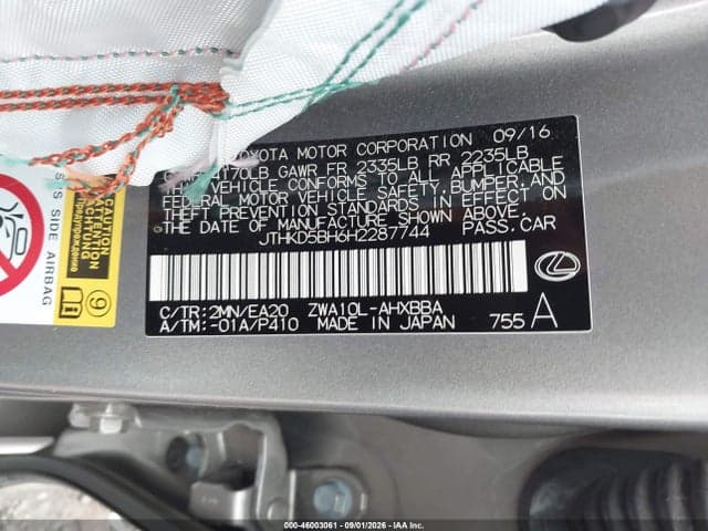 2017 LEXUS CT 200H 9