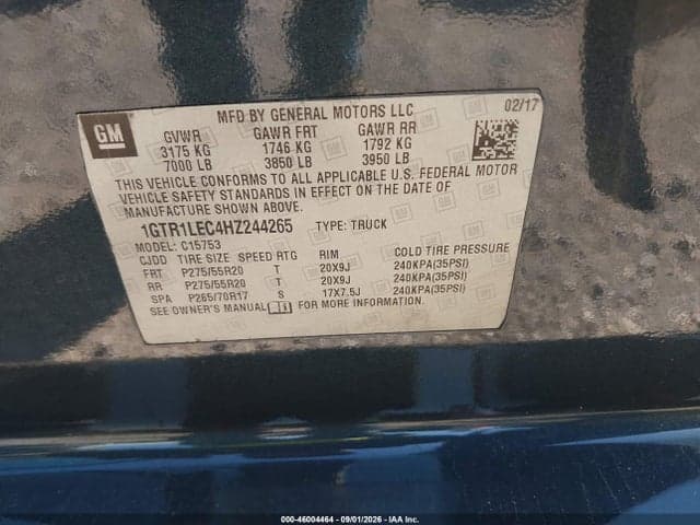 2017 GMC SIERRA 1500 9