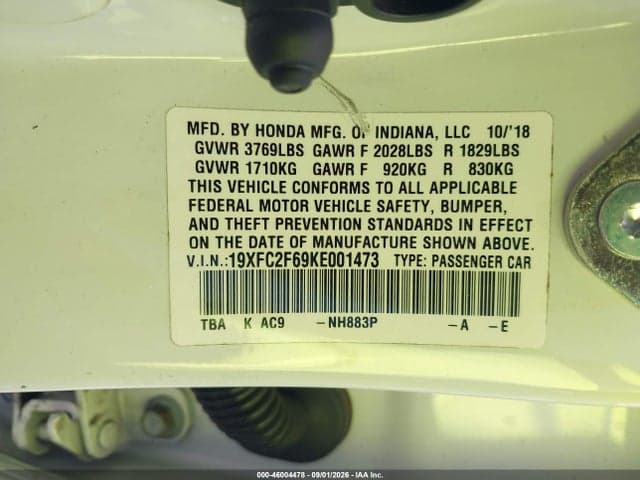 2019 HONDA CIVIC LX 9
