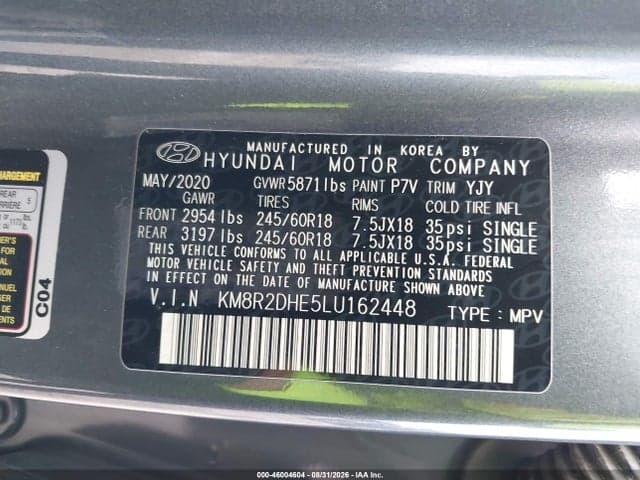2020 HYUNDAI PALISADE SEL 9