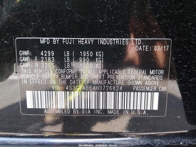 2017 SUBARU IMPREZA 2.0I PREMIUM 8