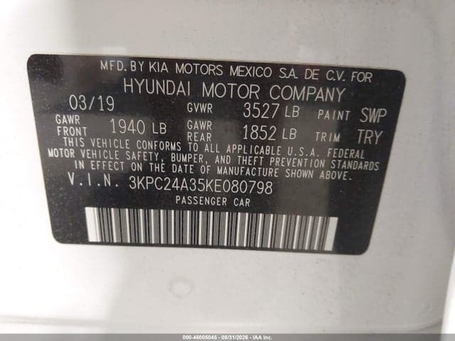 2019 HYUNDAI ACCENT SE 9
