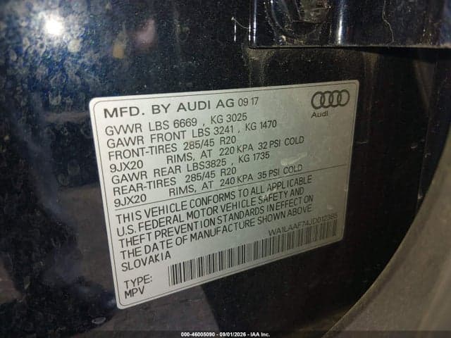 2018 AUDI Q7 3.0T PREMIUM 9