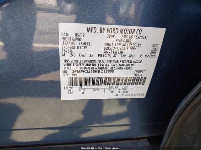 2019 FORD EDGE SEL 9