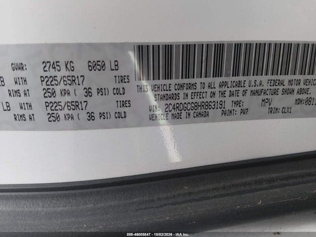 2017 DODGE GRAND CARAVAN SXT 9