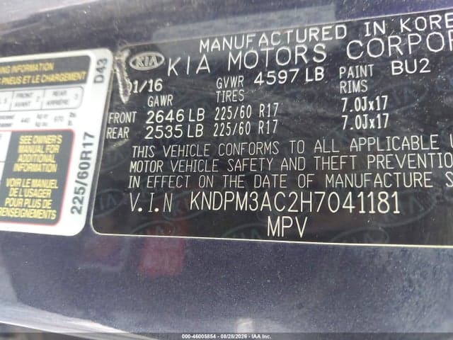 2017 KIA SPORTAGE LX 9