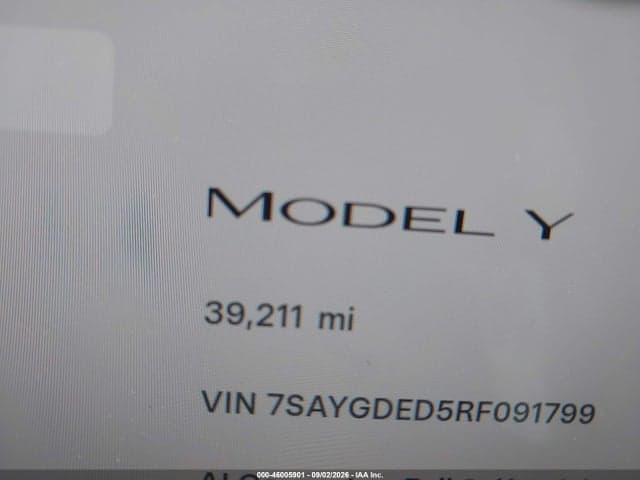 2024 TESLA MODEL Y LONG RANGE SINGLE MOTOR REAR-WHEEL DRIVE/RWD 7