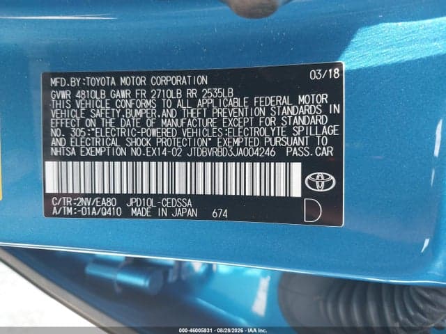 2018 TOYOTA MIRAI 9