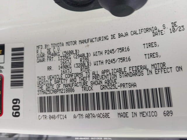 2023 TOYOTA TACOMA SR5 V6 9
