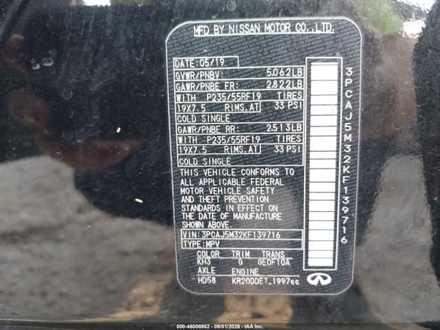 2019 INFINITI QX50 LUXE 9